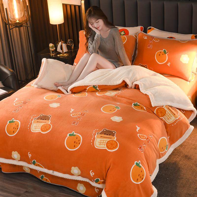 Winter Thickening Warm Sheep Suede Quilt Cover Student Dormitory Single Flange Suede Single Piece Quilt Cover Coral Suede Quilt Cover