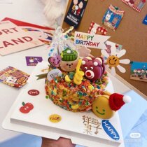 ins Korean birthday candle plug-in baking cake decoration creative layout decoration cute photo props