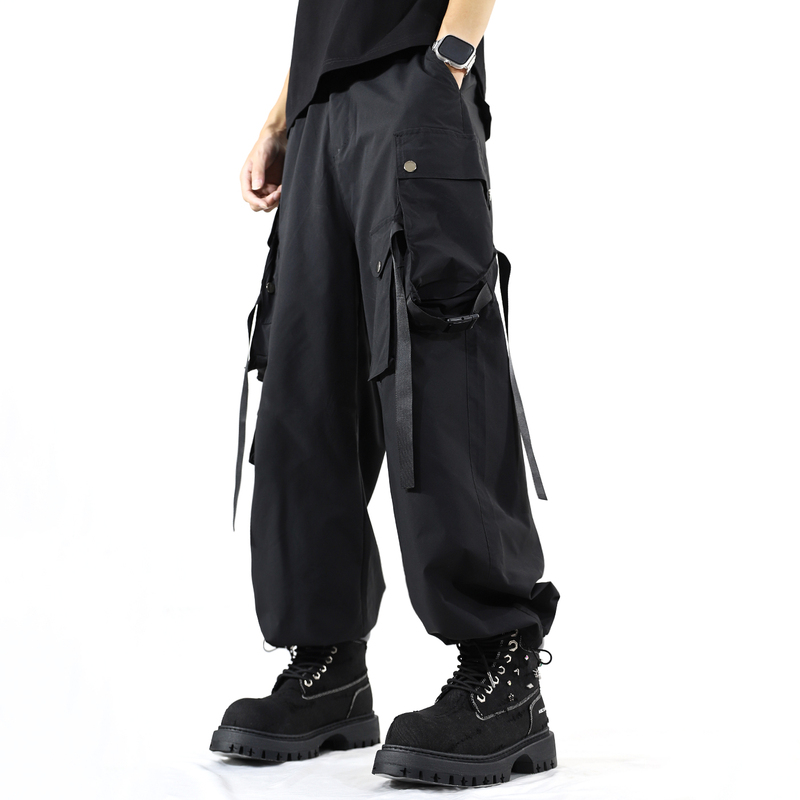 2026 New Style Cargo Pants for Men, Autumn Multi-Pocket Jogger Loose Black Casual Trendy Street Long Pants