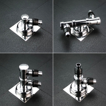 Lower Water Pipe Triple Head Through Washing Machine Drain Pipe Floor Drain Joint Interface Interfacing Instrumental two-in-one three-way water distributor