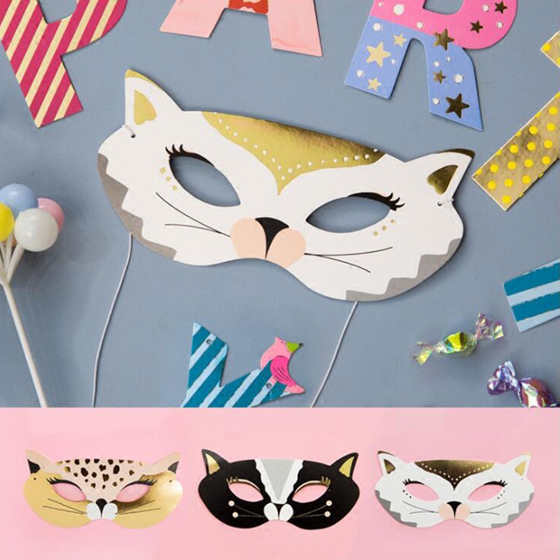 Cat Face Makeup Prom Genesis Italian Mask Fun Photography Party Party Props Cute to blame half-face adults