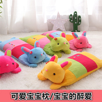 Childrens pillow cartoon rabbit pure cotton baby lengthened children buckwheat pillow core 0-1-3-6 years old baby styling pillow