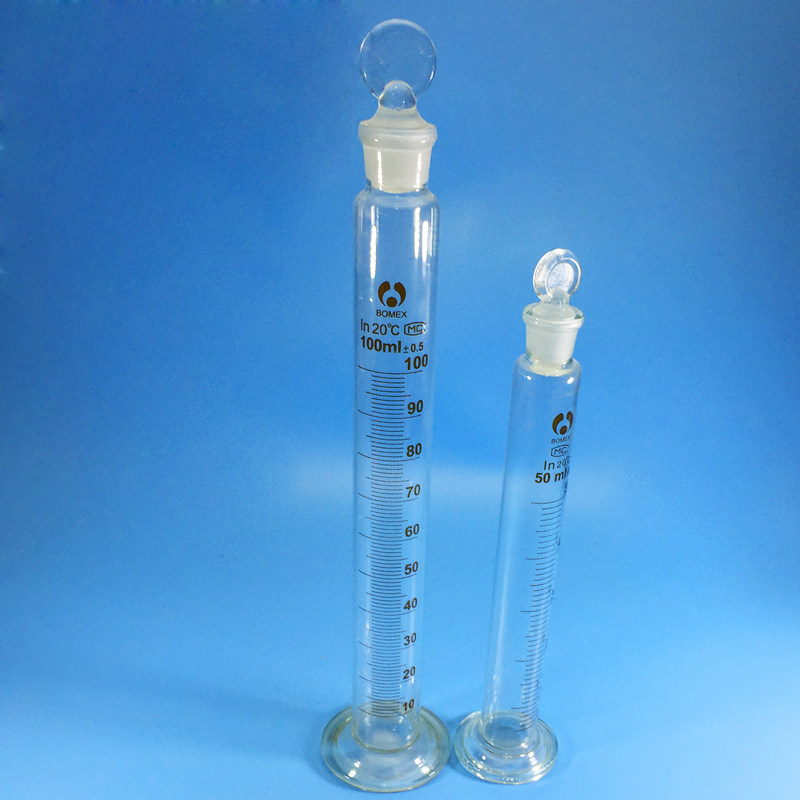 玻璃具塞量筒 带刻度10ml 25ml 50ml100ml 250ml 500ml 1000ml