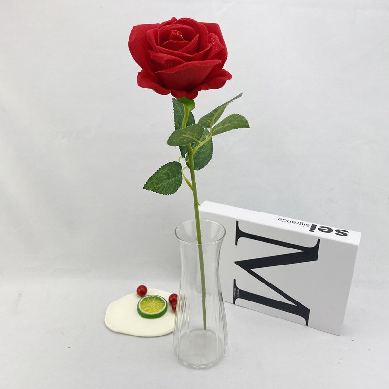仿真单支玫瑰花束假花绢花干花家居装饰客厅卧室餐桌摆件婚庆拍照详情5
