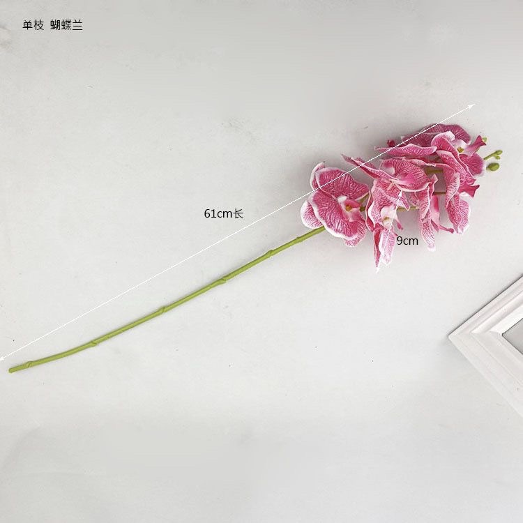 过胶保湿手感蝴蝶兰仿真花单支花客厅家居装饰花酒店婚庆插花假花详情2