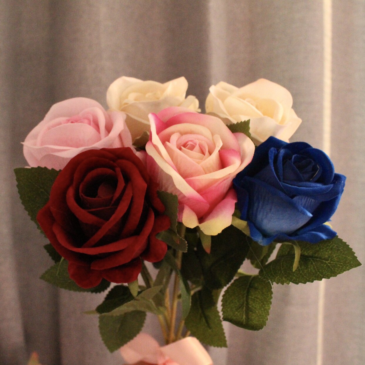 厂家仿真单支玫瑰花束假花绢花干花家居装饰客厅卧室餐桌摆件婚庆详情15