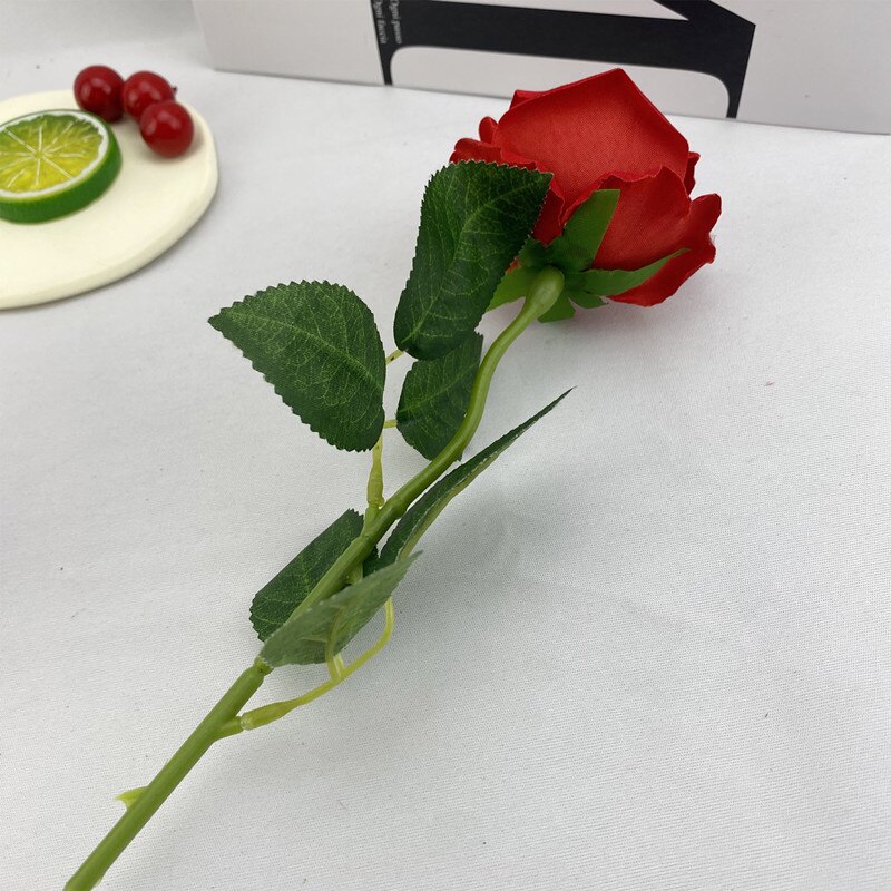 仿真单支玫瑰花束假花绢花干花家居装饰客厅卧室餐桌摆件婚庆拍照详情4