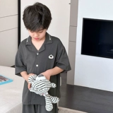 Летняя одежда, пижама, детский летний комплект, короткий рукав