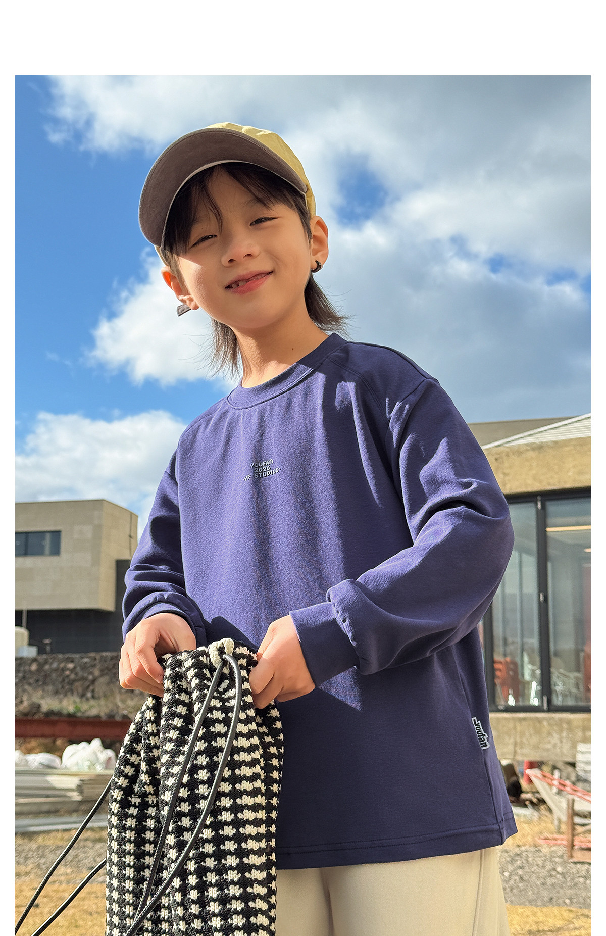 Boys' Sweatshirt Long-Sleeve T-Shirt White Base Shirt Early Autumn 2026 New Style for Older Children Boys' Top Clothing Outfit — 40