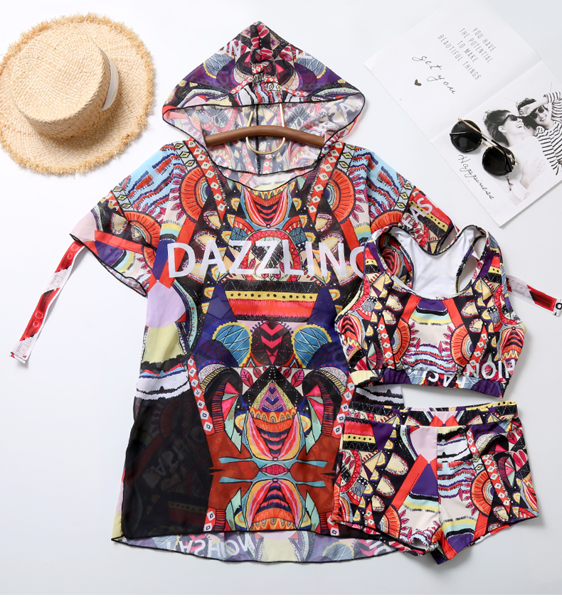 Cặp đôi đồ bơi 2019 thời trang mới chia bikini bikini ba mảnh quần đi biển nam quần bơi tuần trăng mật đồ bơi kỳ nghỉ - Vài đồ bơi đồ đôi nam nữ đi biển
