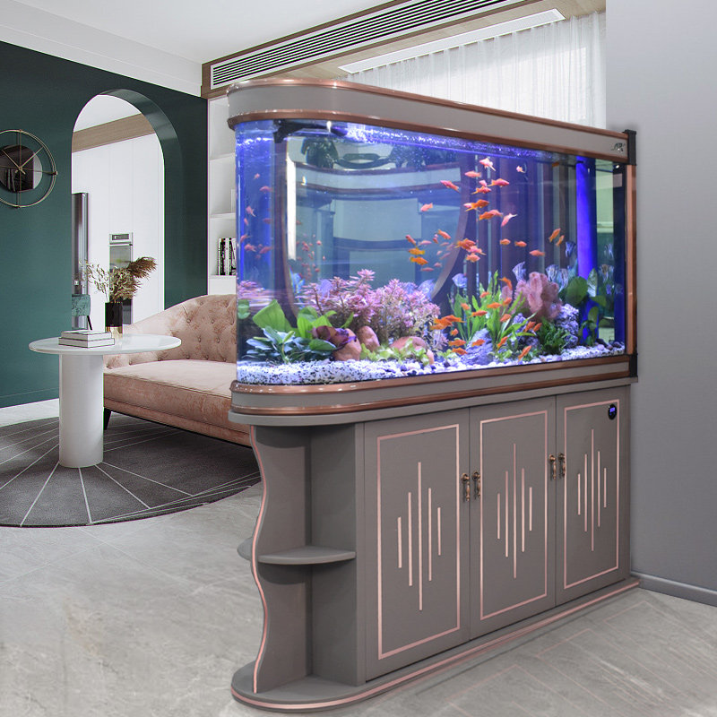 OBaozi Warhead Fish Tank Living-room Floor Home Medium Large Screen Xuanguan Ecological Glass Aquarium Bottom Filtration