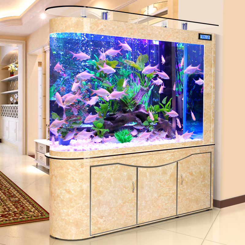 Bullet fish tank aquarium living room ecological glass home large, medium and small entrance floor screen