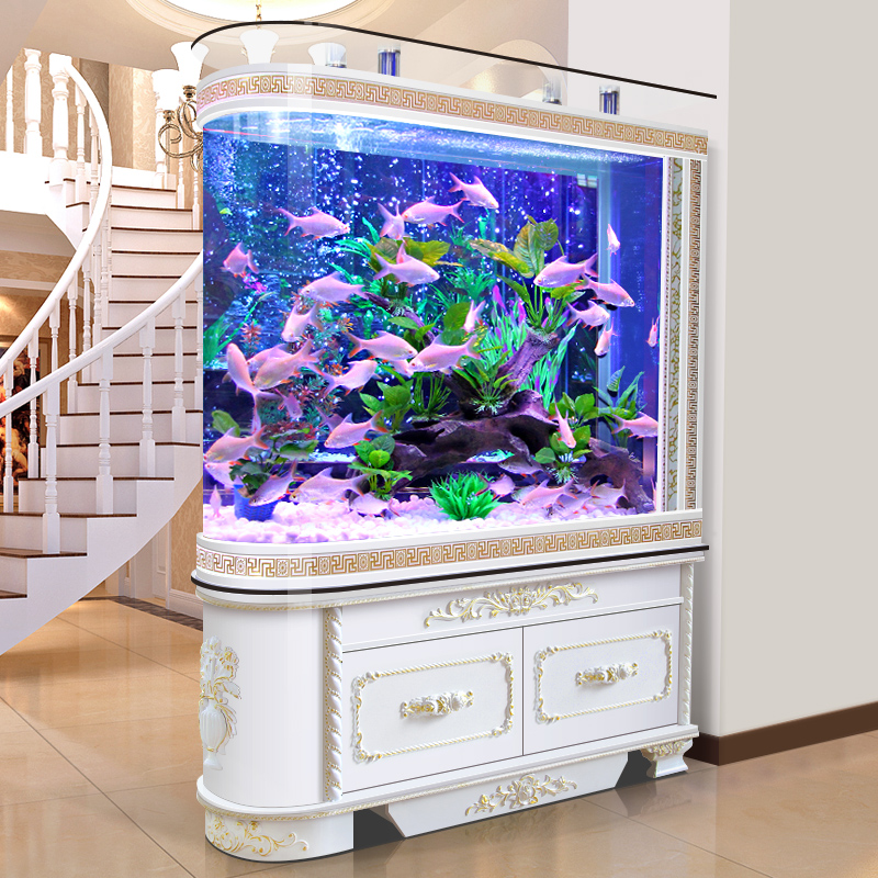 Opel European bullet tank aquarium aquarium living room glass ecology large and small screen porch partition