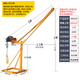 Trang trí 1t cần cẩu máy cẩu nhà máy tạo tác dụng cụ tời 0,5 tấn tời ngoài trời máy quay - Dụng cụ thủy lực / nâng