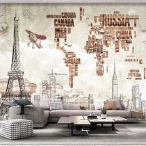 Simple modern hand-painted industrial wind wallpaper Nordic creative TV background wallpaper art Abstract City murals