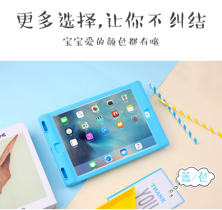 Táo iPad2 bảo vệ tay áo iPad4 đầy đủ đóng gói silicone thả cartoon iPad3 tablet trường hợp vỏ - Phụ kiện máy tính bảng