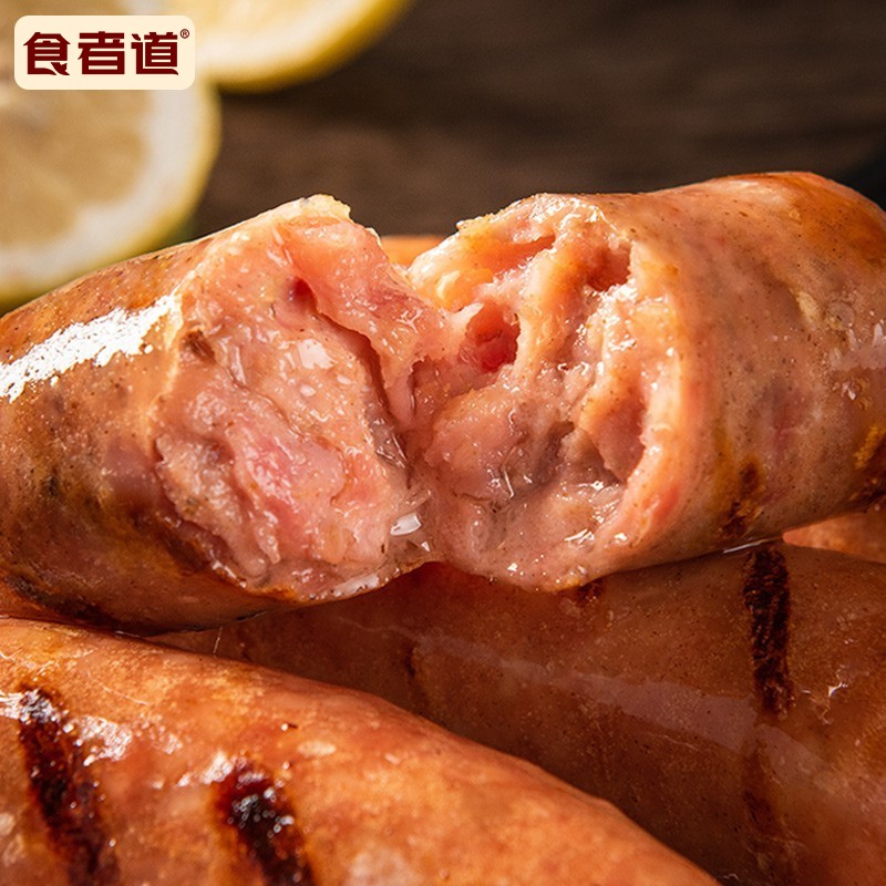 Eater Road volcanic stone grilled sausage authentic sausage crispy sausage hot dog grilled sausage black pepper original sausage commercial 250g