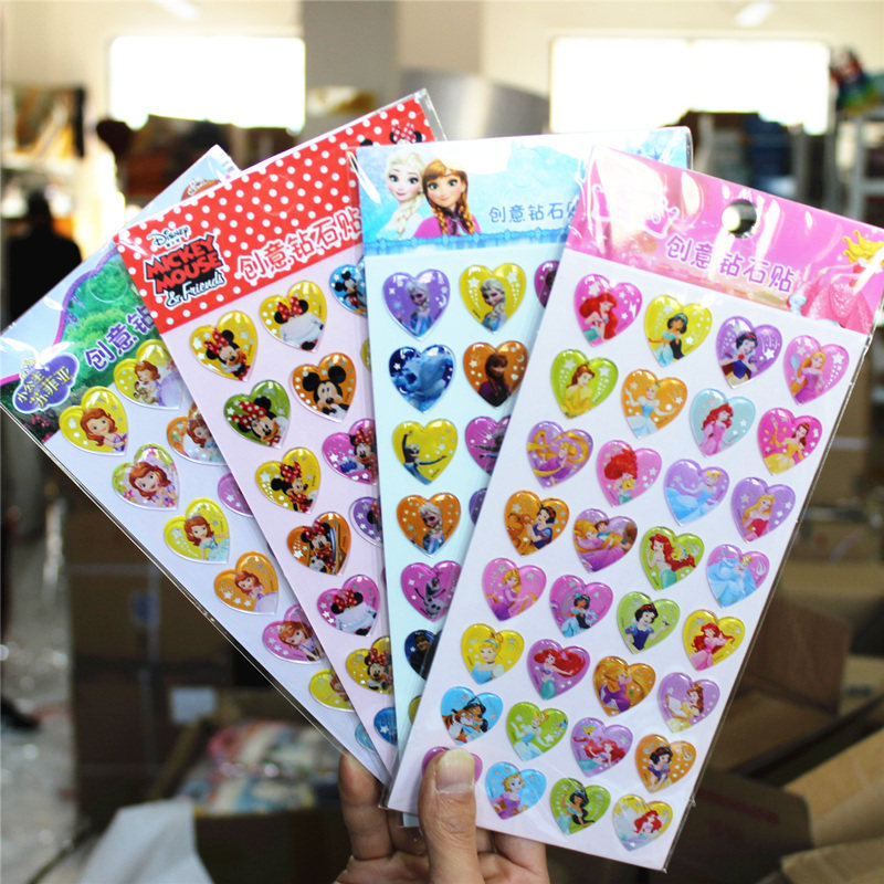 Children's makeup beauty stage stickers hand-pasted diamond stickers crystal acrylic mobile phone diamond stickers