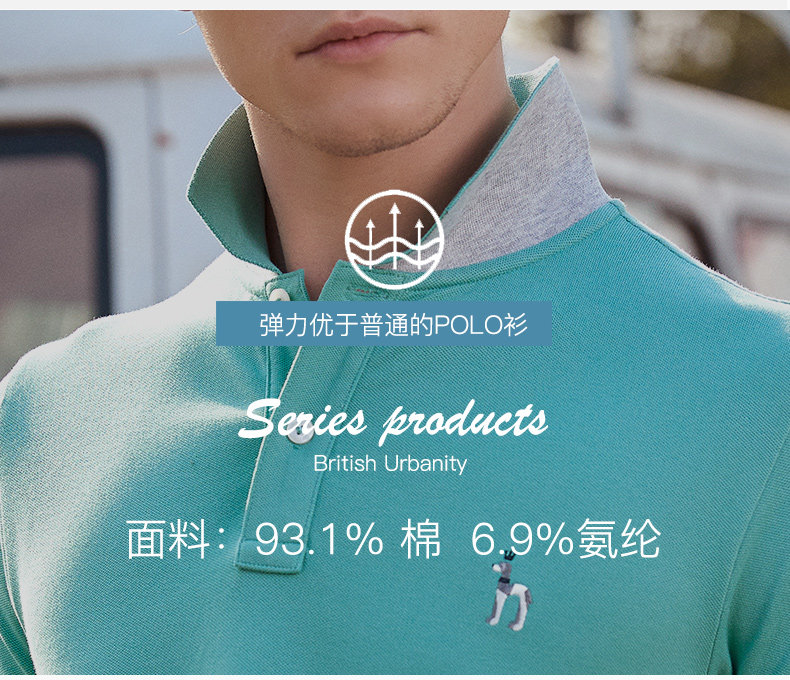LG时装旗下中高端品牌 Hazzys 哈吉斯 男士莱卡珠地棉Polo衫 图8