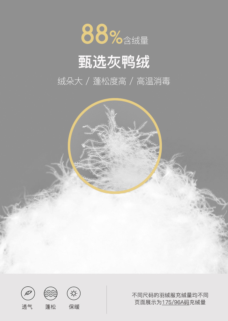 LG时装旗下中高端品牌 Hazzys 哈吉斯 男士短款加厚羽绒服 图5