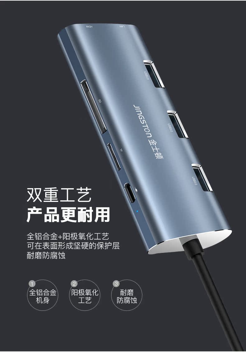 Type-C docking station để mở rộng Huawei của Apple MacBookPro chuyển đổi usb để phụ kiện HUB cho kê điện thoại di động Mate10 3 P20 Lightning HDMI phụ kiện máy tính xách tay - USB Aaccessories quạt pin mini