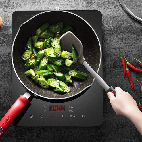 Supor силиконовая лопатка, бытовая кастрюля с антипригарным покрытием, специальная лопатка, кухонная утварь, ложка для жарки, кухонная лопатка, устойчивая к высоким температурам (земле)