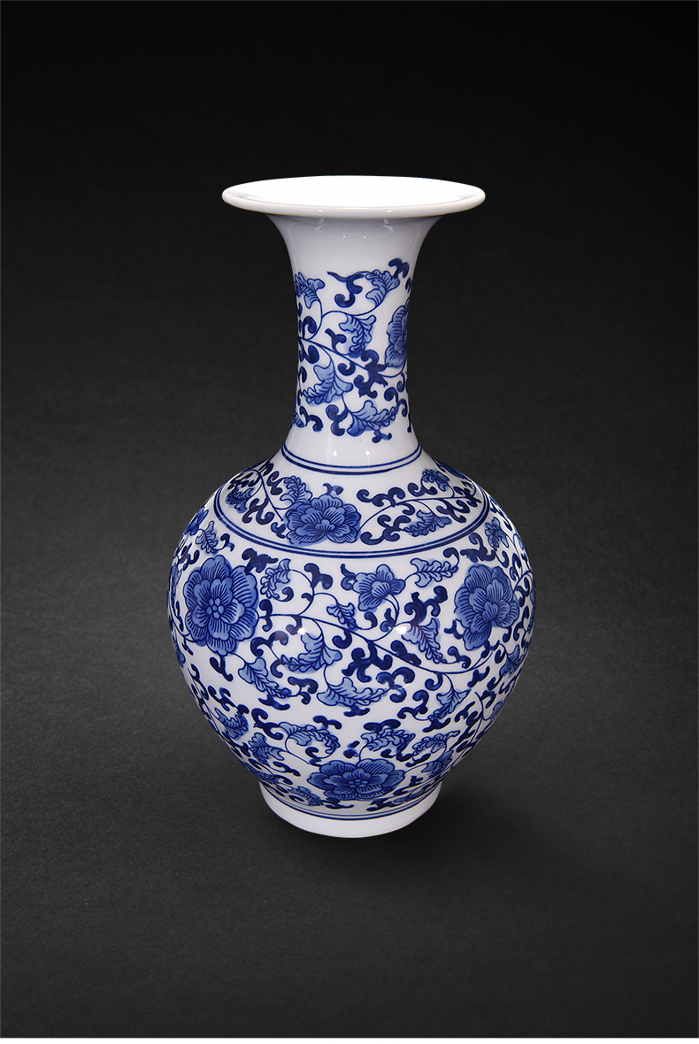 Jingdezhen ceramics classic blue and white porcelain vases, flower arrangement sitting room of Chinese style household adornment handicraft furnishing articles