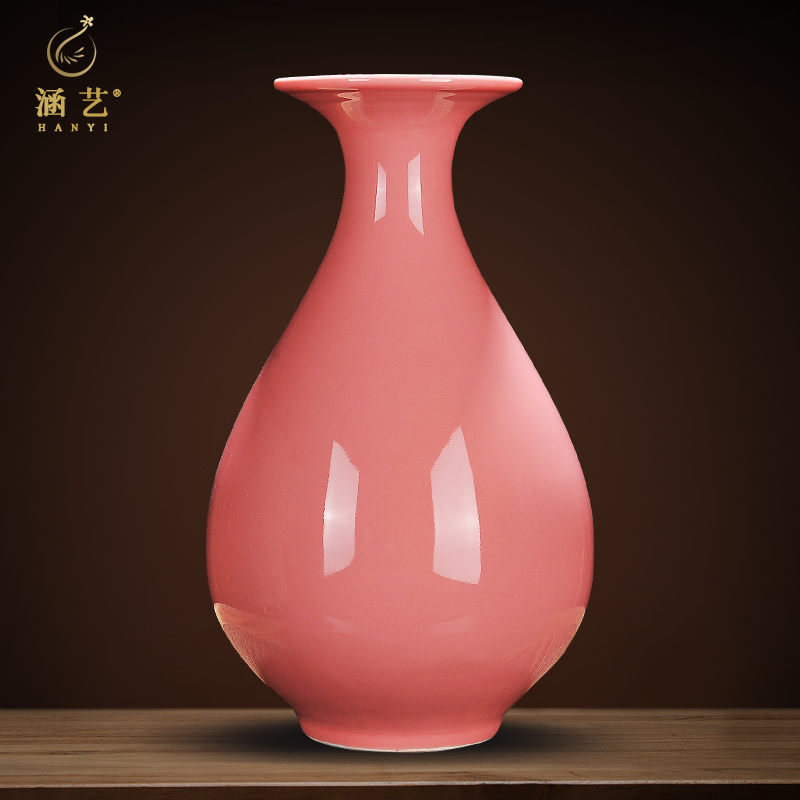 Jingdezhen ceramics flower arrangement vase modern Chinese home living room creative craft wine cabinet decorations small ornaments