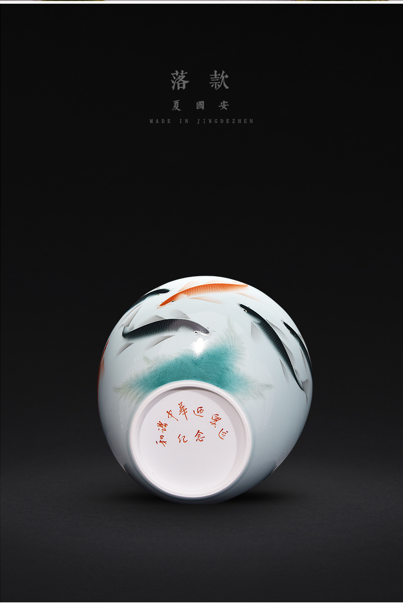 Jingdezhen ceramic hand - made well - off lohan vase furnishing articles living room flower arranging Chinese vases, arts and crafts