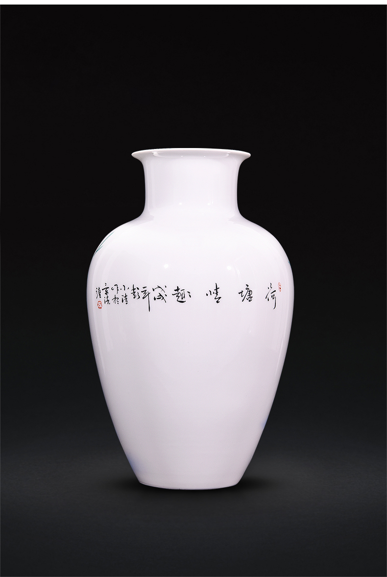 Jingdezhen ceramic knife clay hand - made vases, flower arranging Chinese style household living room TV cabinet decoration handicraft furnishing articles
