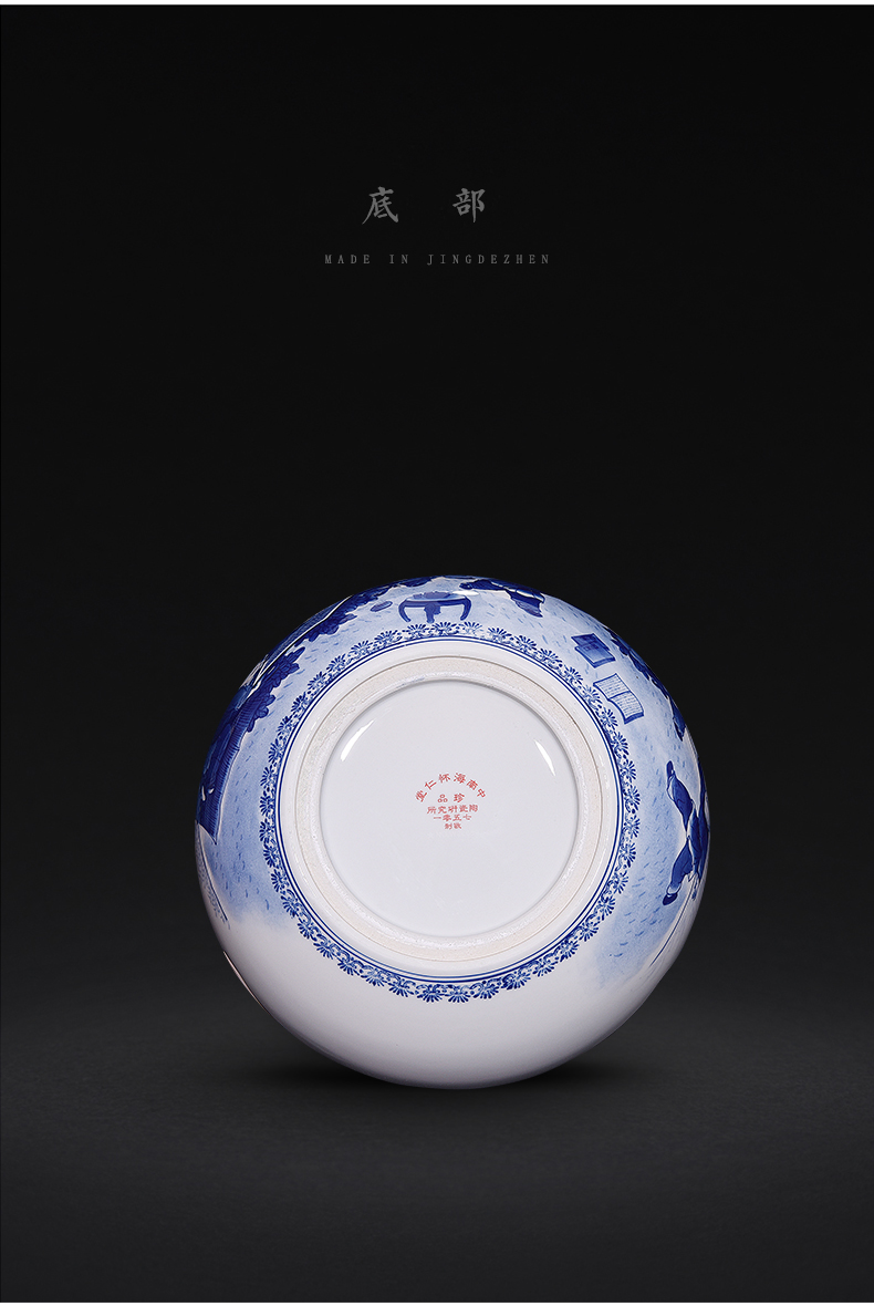 Hand - made porcelain of jingdezhen ceramics play boy aquarium fish sitting room adornment handicraft furnishing articles of the new Chinese style