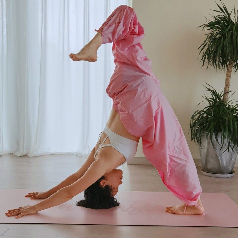 Yoga Barn/Indian Traditional Yoga Pants Pure Cotton Bloomers Hatha Yoga Isha Same Style Pink Limited Edition