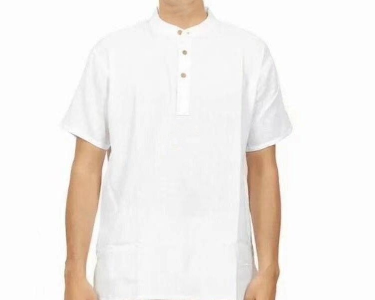 Yoga Barn/Indian Traditional Yoga Clothing for Men, White Cotton and Linen Meditation Clothes, Kundalini Hatha Isha