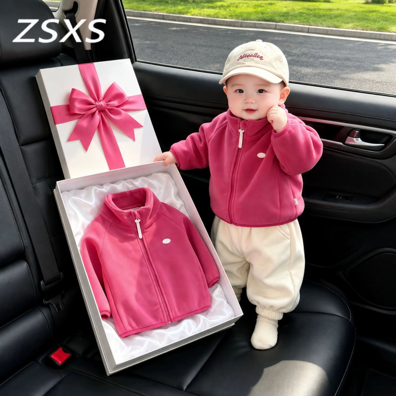 Korean Zsxs Infant and Toddler Fleece Jacket Autumn and Winter Unisex Cardigan Thickened Fleece Top Warm Jacket Korean Zsxs Infant and Toddler Fleece Jacket Autumn and Winter Unisex Cardigan Thickened Fleece Top Warm Jacket