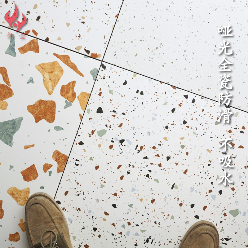 Color water grinding stone floor tiles 600x600 full porcelain through body imitation ancient brick Kitchen Makeup room Balcony Living Room Tiles