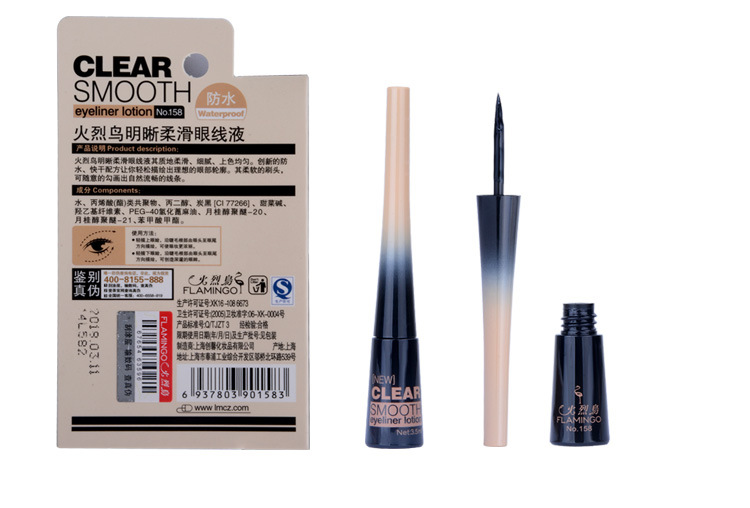 Bút kẻ mắt Flamingo Clear and Smooth chính hãng Bút kẻ mắt Flamingo khô nhanh và chống thấm bền - Bút kẻ mắt kẻ mắt black rouge