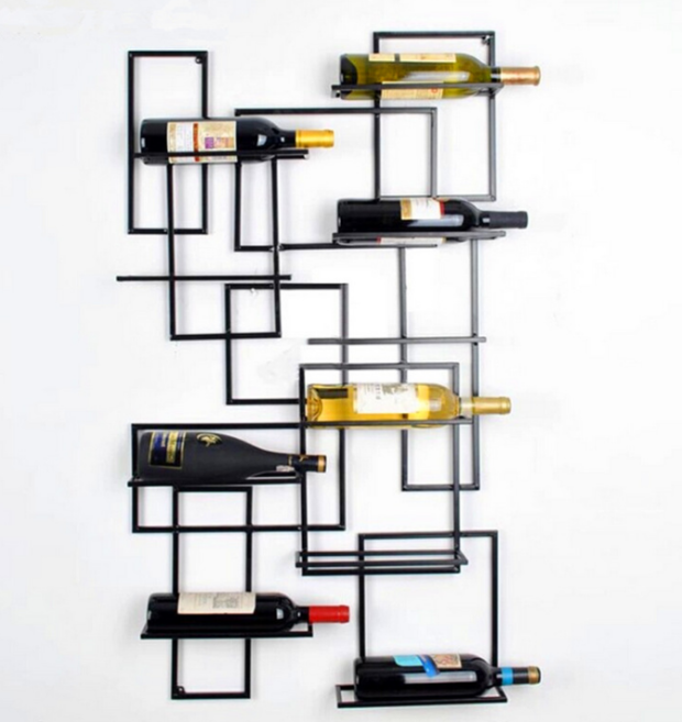 Creative wine rack wall hanging home wine display rack wine bottle rack bar wine glass rack upside down wall hanging rack