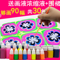 Water extension painting set Floating water painting Water shadow painting tool material Childrens paint Safe and non-toxic water painting Wet extension painting
