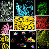 Monochrome solid color scraping wax paper scraping paper 10 red yellow blue green and white 8K 8 open tasteless children free