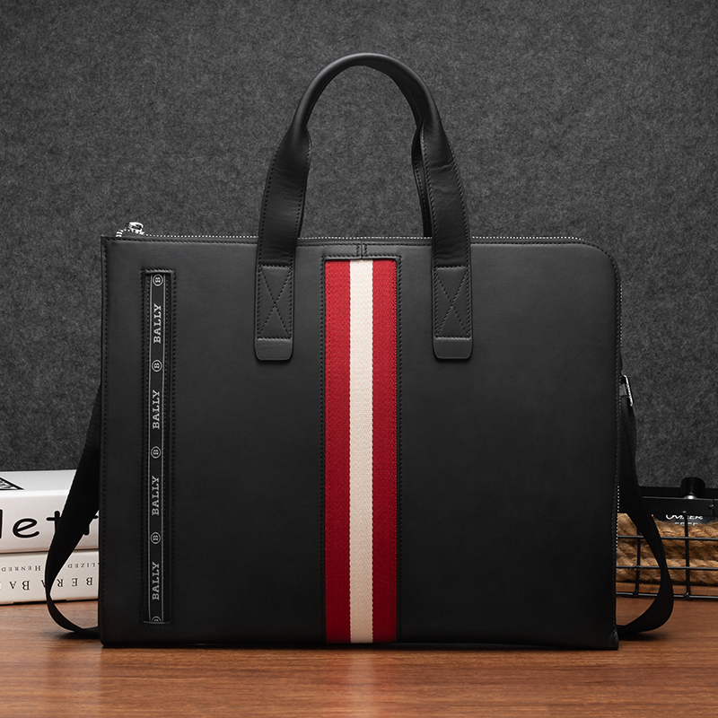 Luxury Brands Bag leather handbag Business Bull Leather single shoulder bag Men's bag Oblique Satchel Briefcase Casual Big card