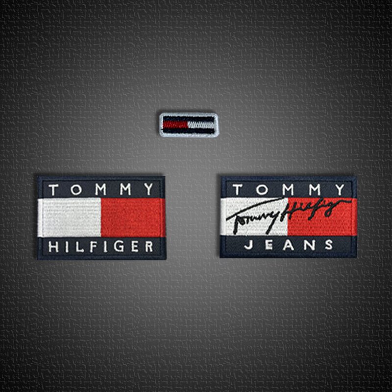 Tommy Computer-Embroidered Fabric Patch Sports Logo Clothing Patch Decoration Iron-On Repair Hole Patch