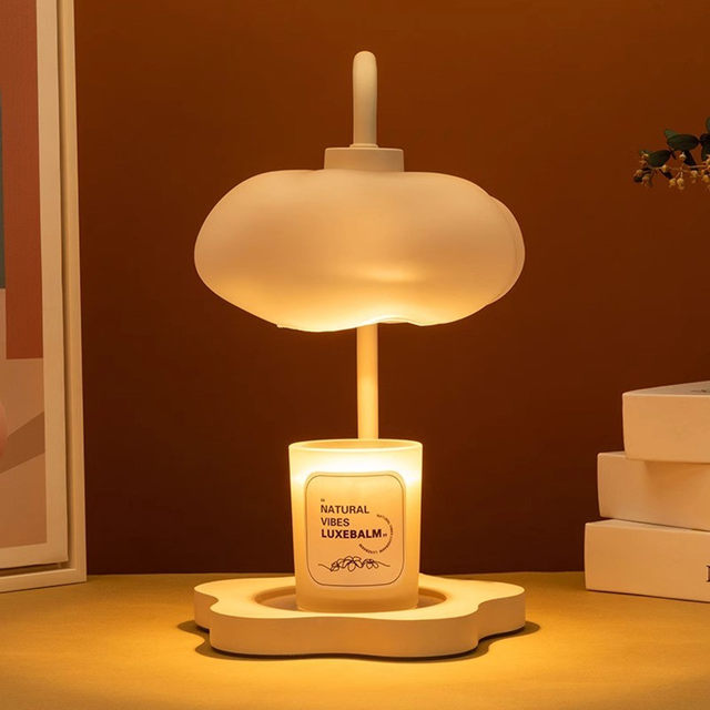 Creative and High-End Cloud-Shaped Wax Lamp, Timed Table Lamp, Bedroom Bedside Lamp, High-Value Atmosphere Night Light Gift