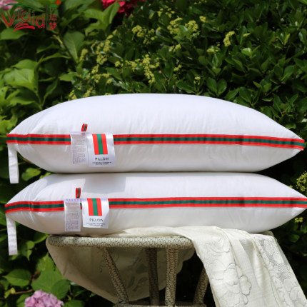 伊迪梦家纺 全棉羽丝绒枕头 高蓬松压缩纯棉单
