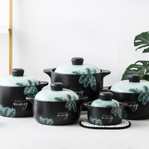 Ceramic casserole soup pot Stew pot Nordic Korean household gas open flame high temperature high capacity soup pot health pot