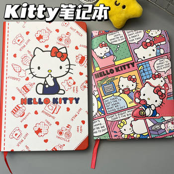 Hellokitty Notebook Portable Magnetic Buckle Notepad High-Quality Color Pages Student Notebook Diary