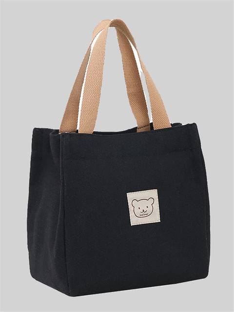 Bags for Women, Fashionable and Compact, New Style Bear Canvas Bag, Work Lunch Tote Bag, Large Capacity Tote Bag, Storage Bag