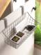 Stainless steel balcony hanging rack storage basket storage basket hanging basket bathroom drain storage basket hook kitchen storage rack