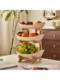 Multi-layer ceramic fruit tray home living room tea table snack storage tray Japanese high-value front desk candy tray