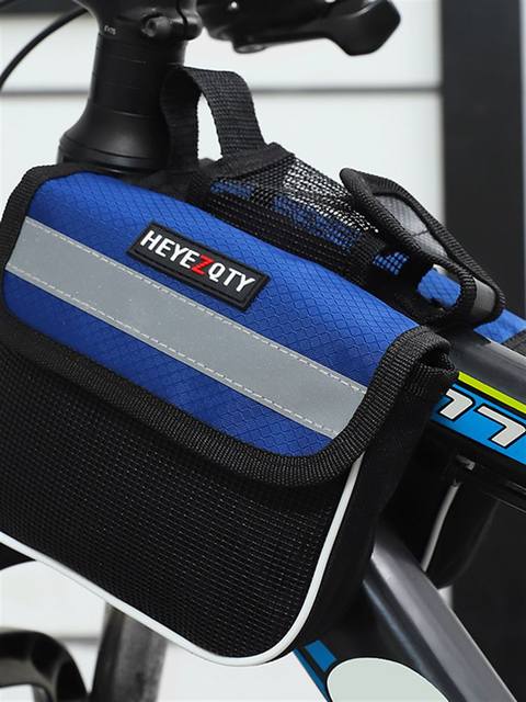 Children's Mountain Bike Front Frame Bag, Front Bar Small Bag, Upper Tube Storage Waterproof Phone Bag, Saddle Bag