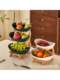 Multi-layer ceramic fruit tray home living room tea table snack storage tray Japanese high-value front desk candy tray